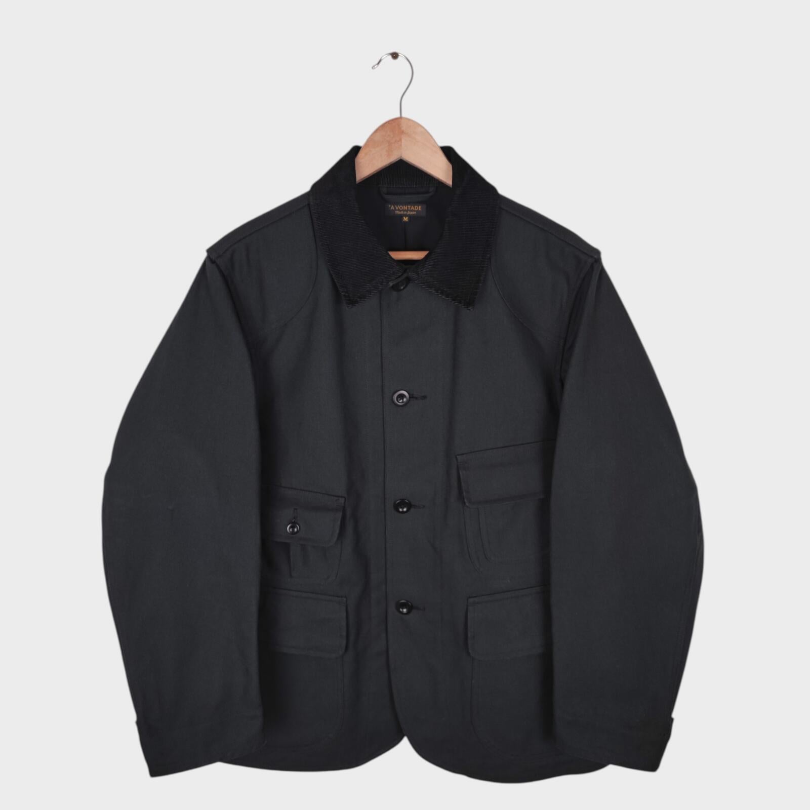 A VONTADE Japan Men's Dark Grey Heavyweight Cotton Old Hunting A VONTADE Japan Men's Dark Grey Heavyweight Cotton Old Hunting