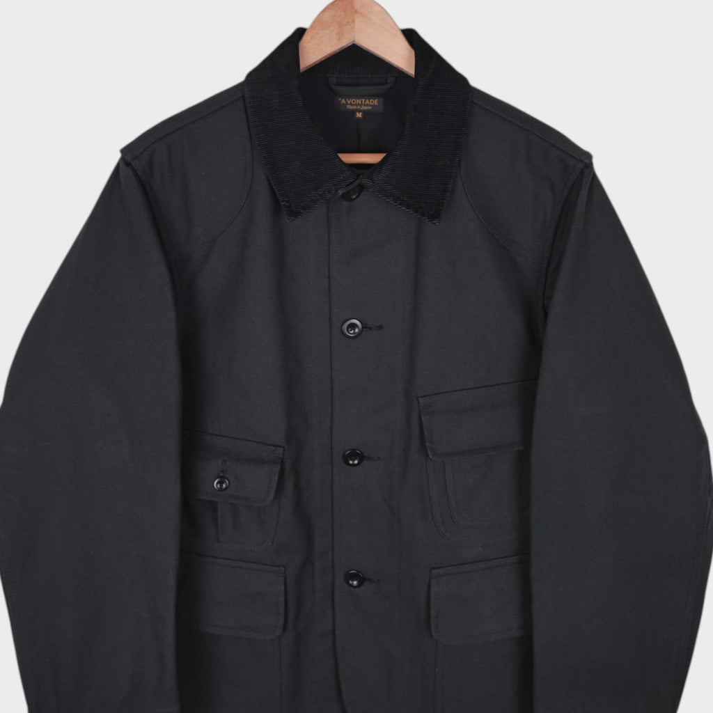 A VONTADE Japan Men's Dark Grey Heavyweight Cotton Old Hunting Jacket