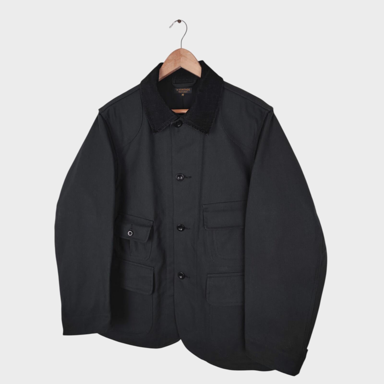 【未使用】A Vontade Old Hunting Jacket A VONTADE Japan Men's Dark Grey Heavyweight Cotton Old Hunting
