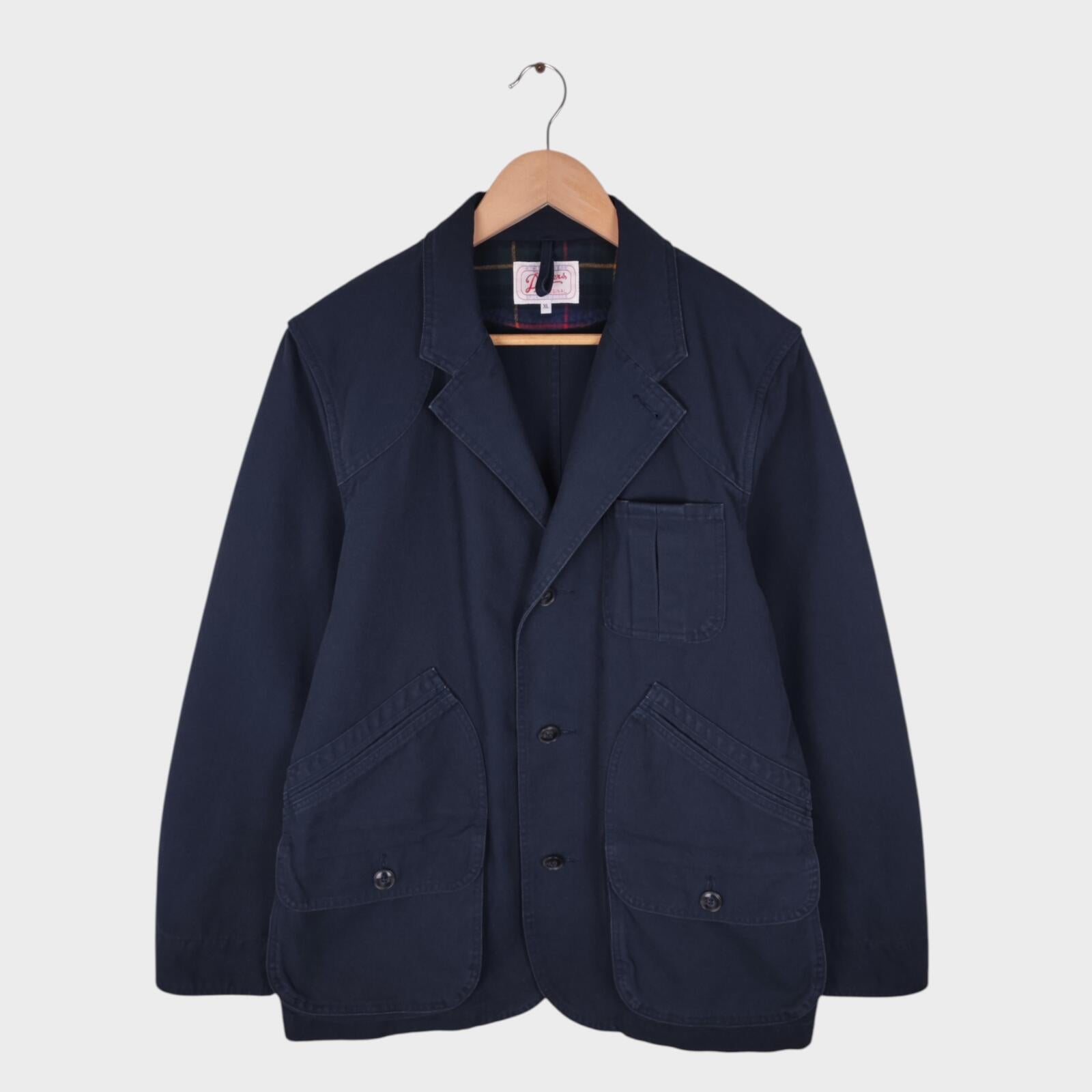 THE DUFFER OF ST. GEORGE Japan Men's Navy Made in Japan Canvas Chore Jacket