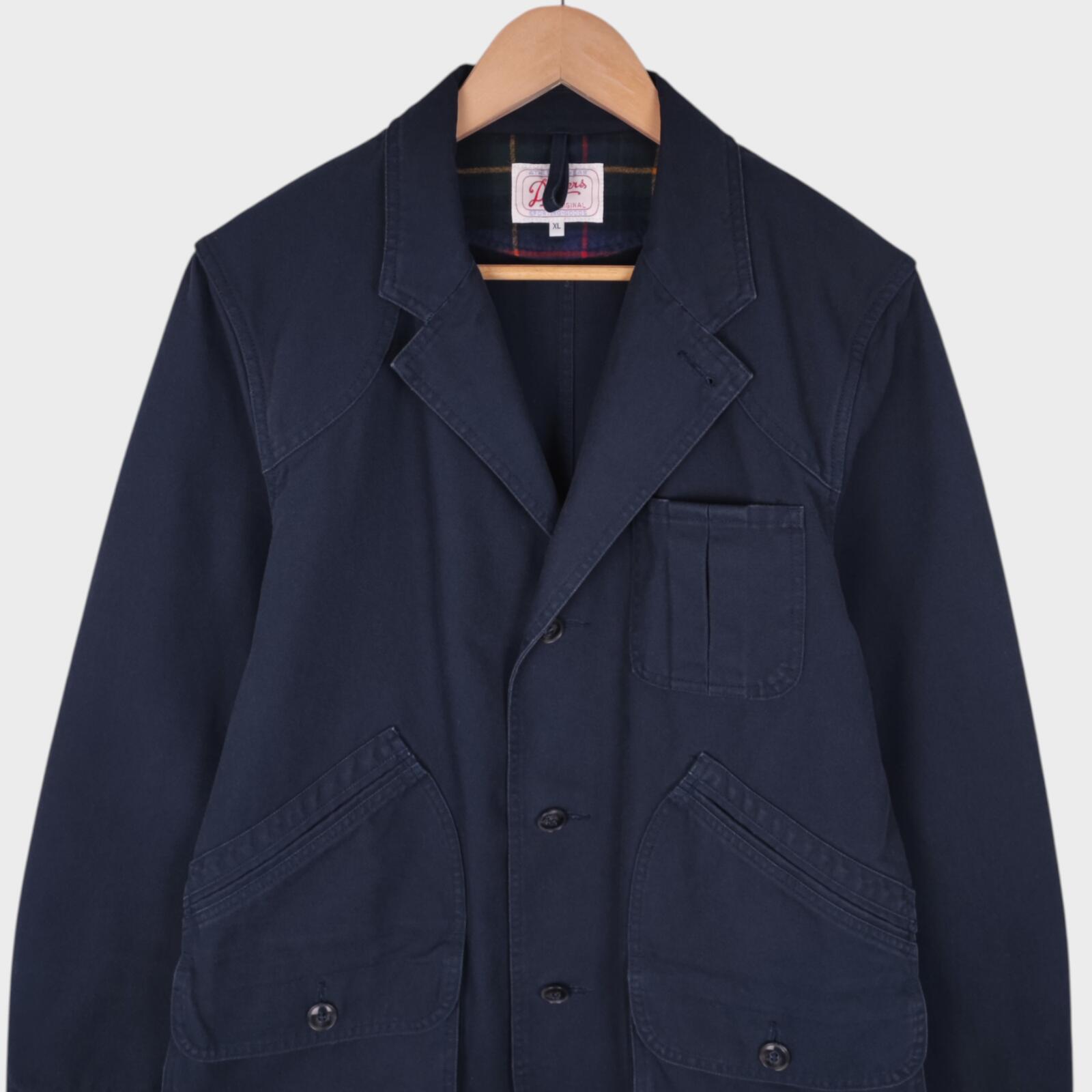 THE DUFFER OF ST. GEORGE Japan Men's Navy Made in Japan Canvas Chore Jacket