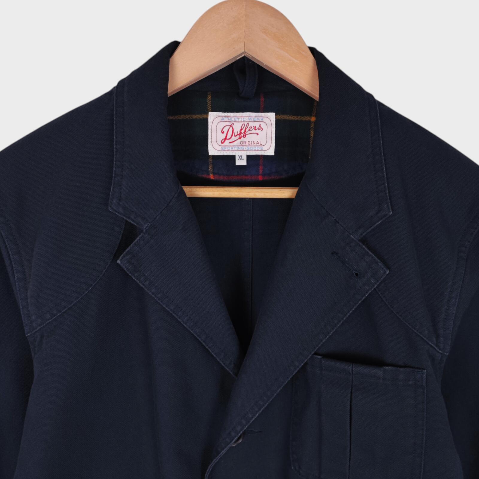 THE DUFFER OF ST. GEORGE Japan Men's Navy Made in Japan Canvas Chore Jacket