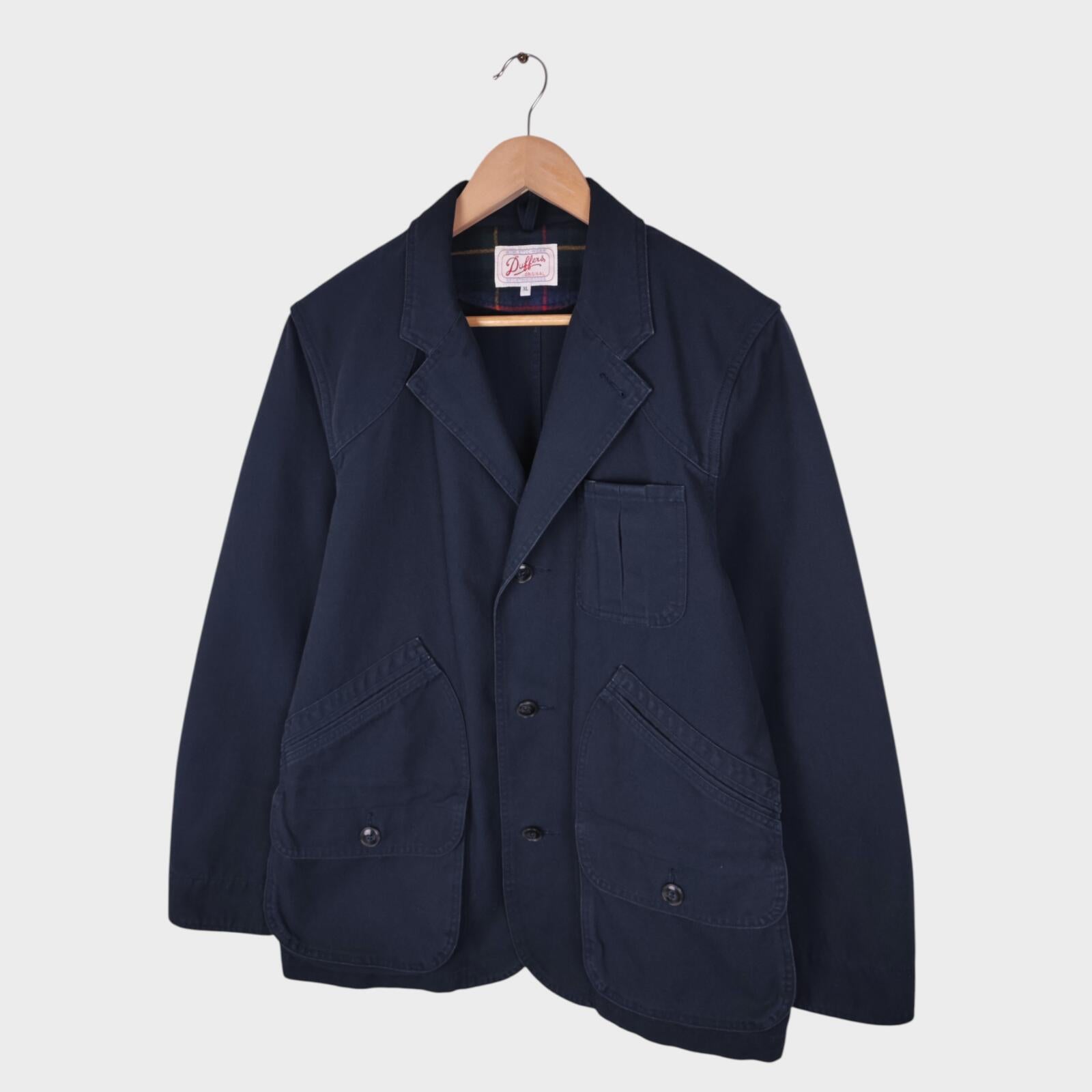 THE DUFFER OF ST. GEORGE Japan Men's Navy Made in Japan Canvas Chore Jacket