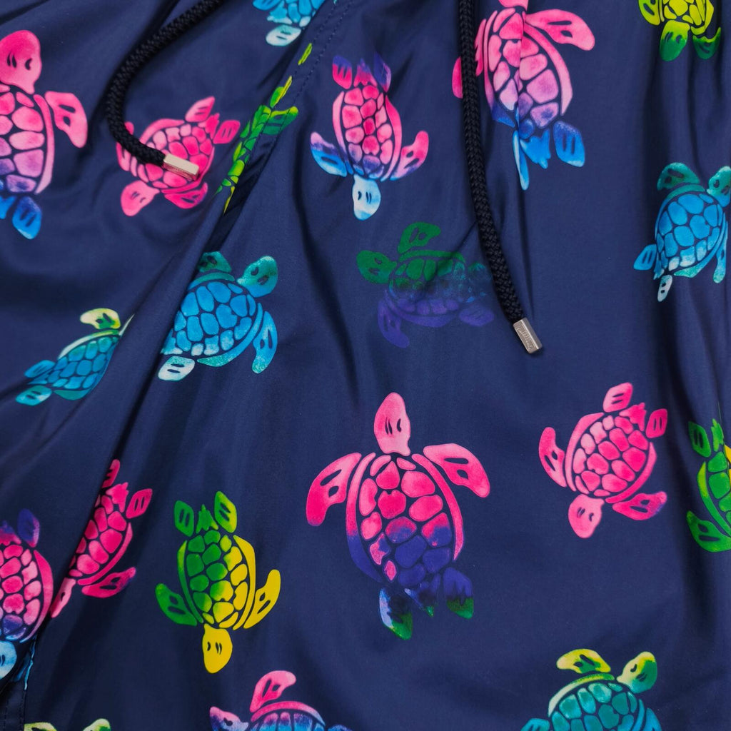 VILEBREQUIN Men's Navy Multicoloured Turtles Print Swim Shorts