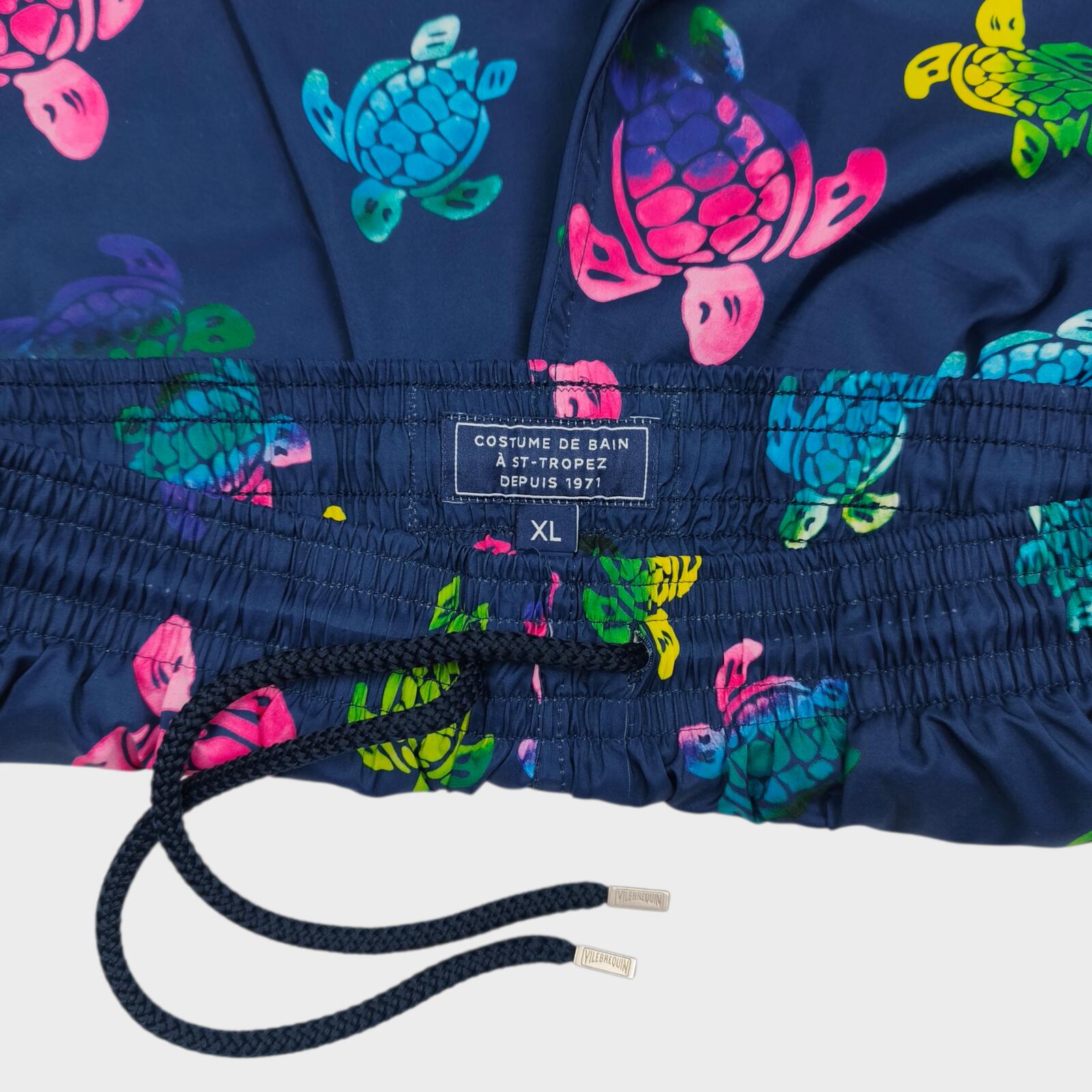 VILEBREQUIN Men's Navy Multicoloured Turtles Print Swim Shorts