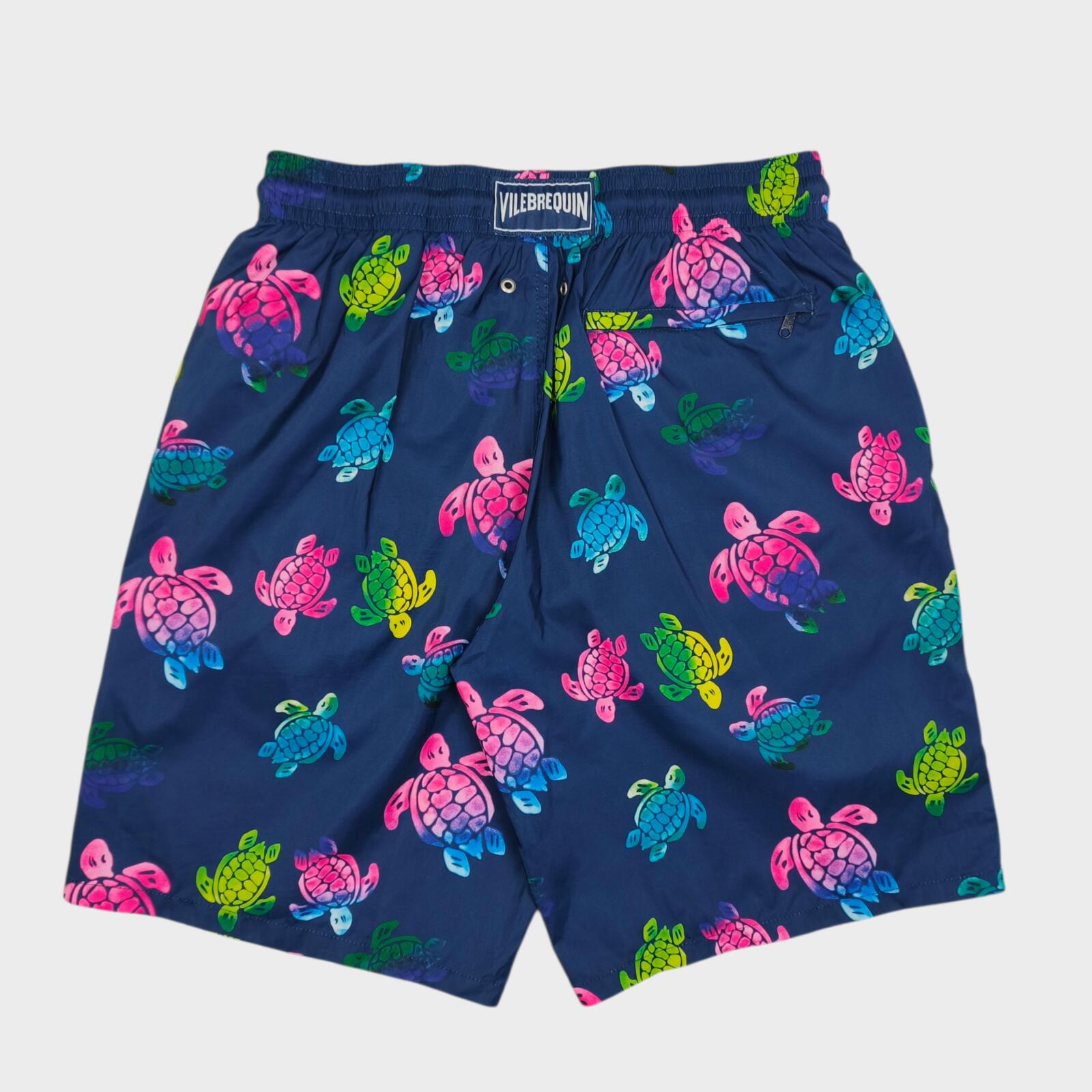 VILEBREQUIN Men's Navy Multicoloured Turtles Print Swim Shorts