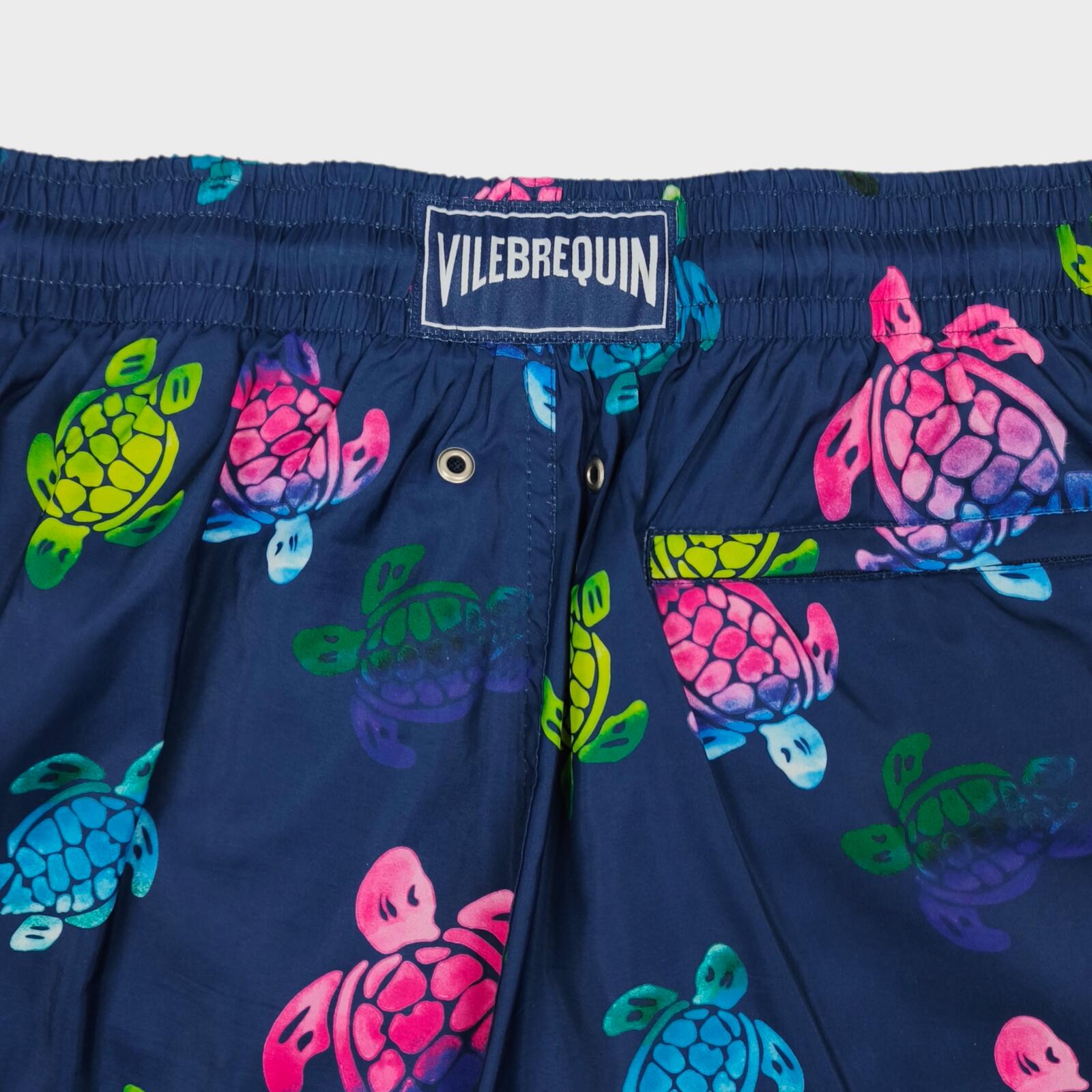 VILEBREQUIN Men's Navy Multicoloured Turtles Print Swim Shorts