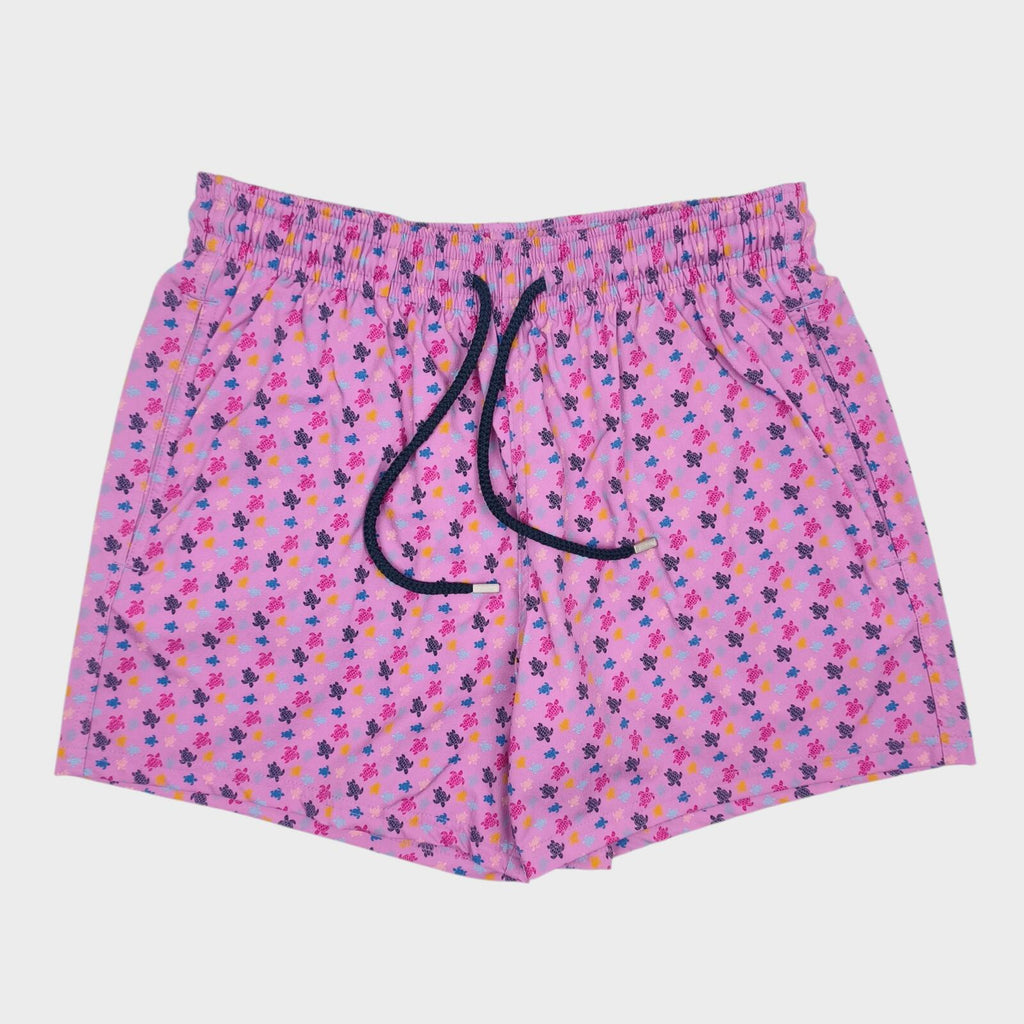 VILEBREQUIN Men's Pink Mini Turtle Print Swim Shorts
