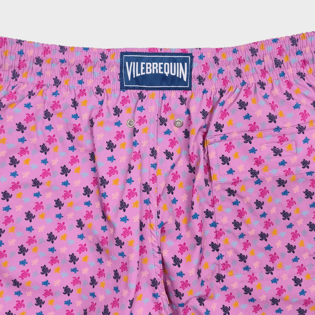 VILEBREQUIN Men's Pink Mini Turtle Print Swim Shorts