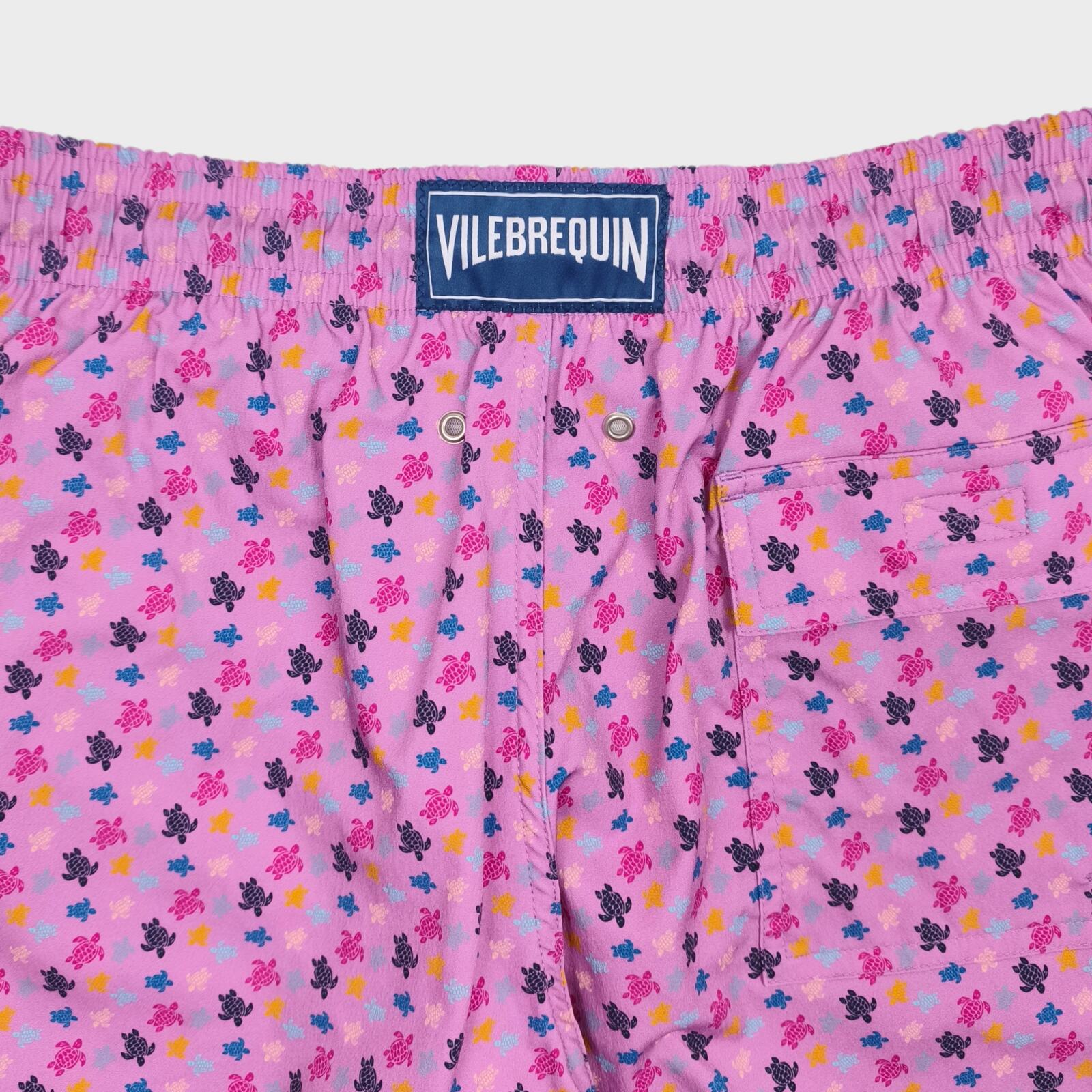 VILEBREQUIN Men's Pink Mini Turtle Print Swim Shorts