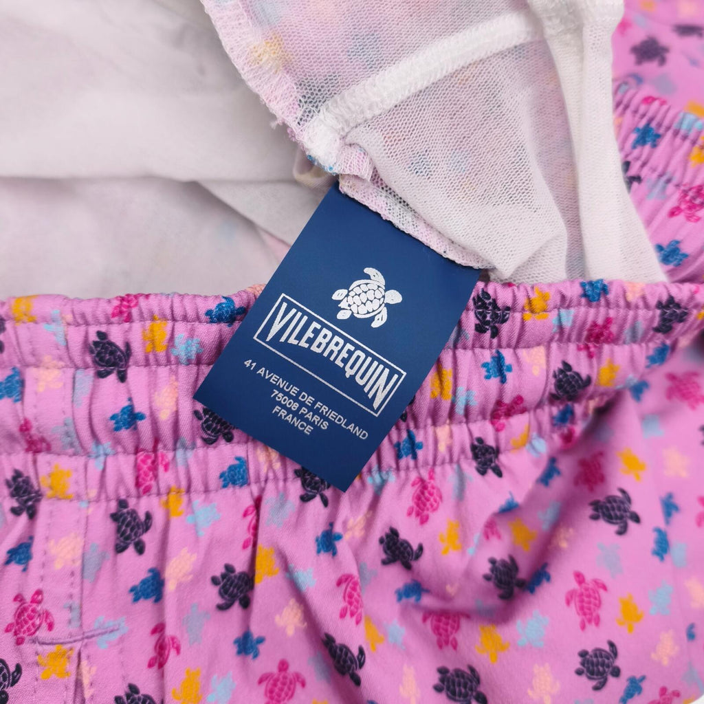 VILEBREQUIN Men's Pink Mini Turtle Print Swim Shorts