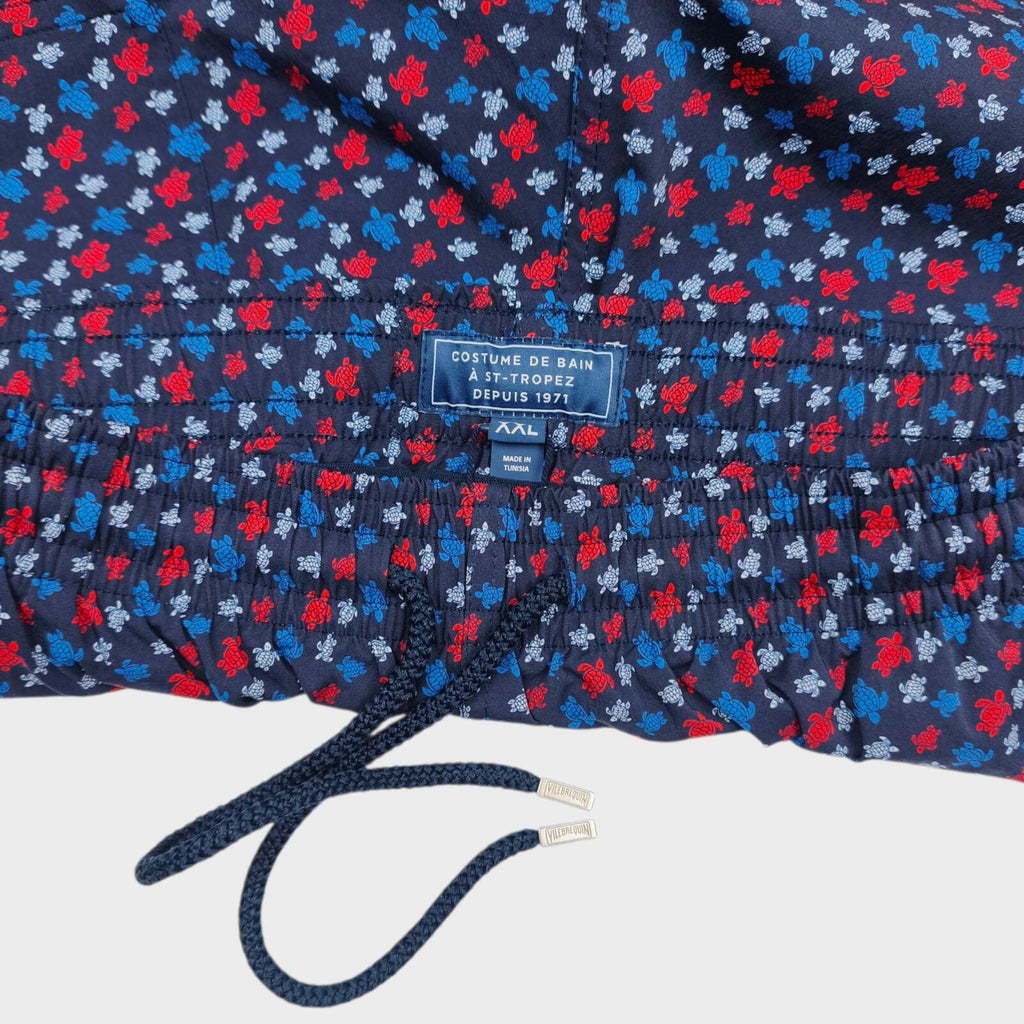 VILEBREQUIN Men's Navy Mini Turtle Print Moorise Swim Shorts