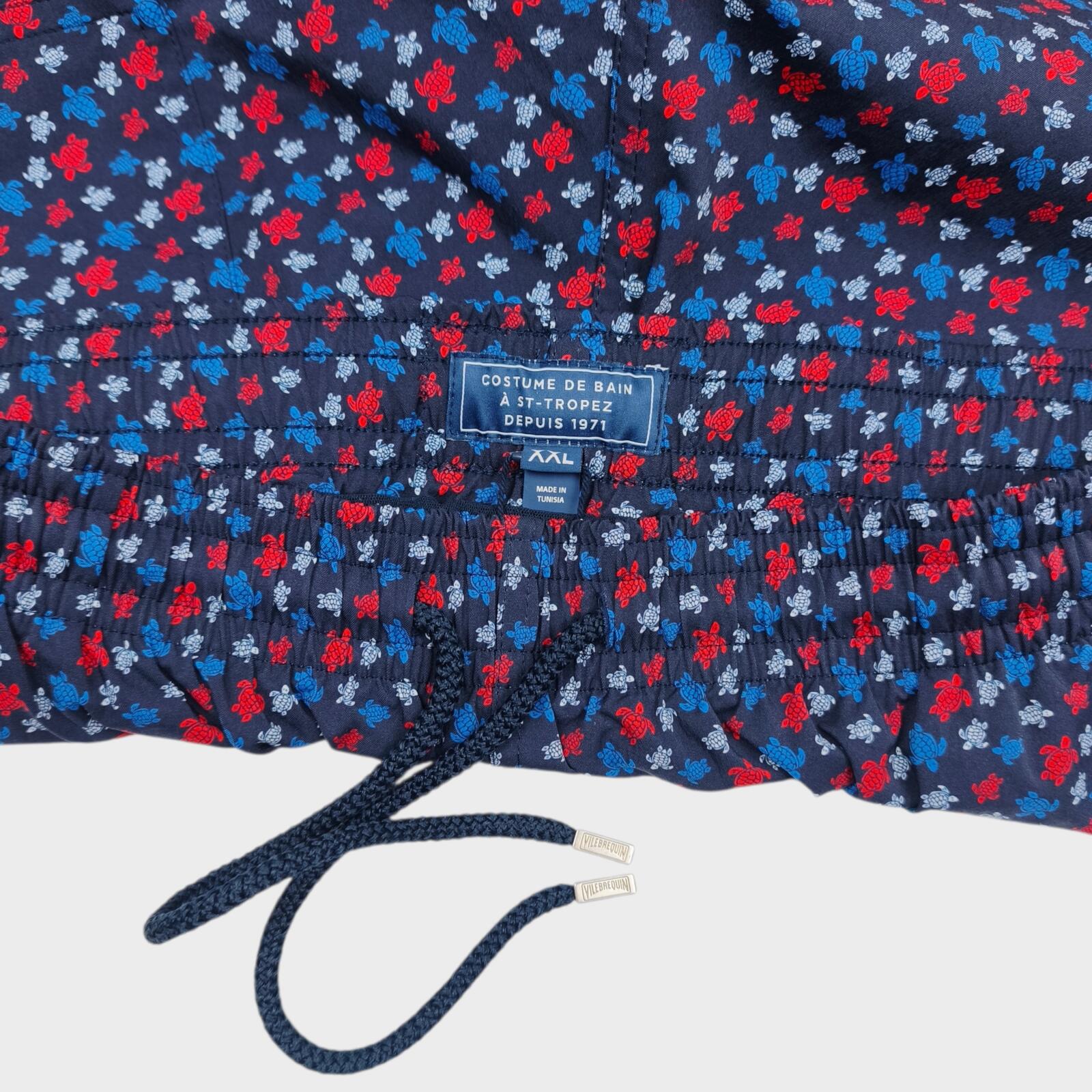 VILEBREQUIN Men's Navy Mini Turtle Print Moorise Swim Shorts