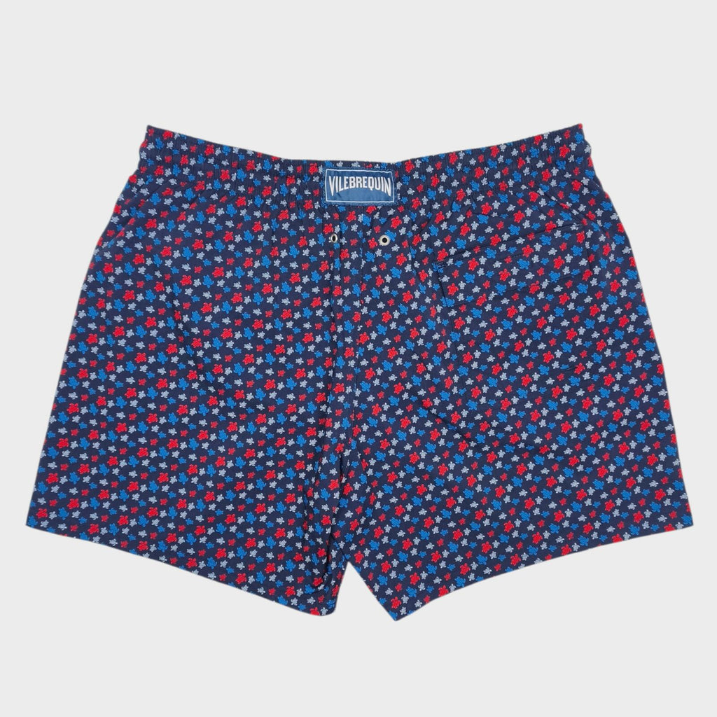 VILEBREQUIN Men's Navy Mini Turtle Print Moorise Swim Shorts