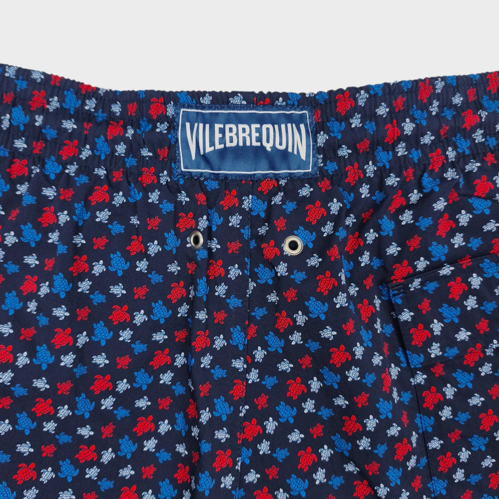 VILEBREQUIN Men's Navy Mini Turtle Print Moorise Swim Shorts