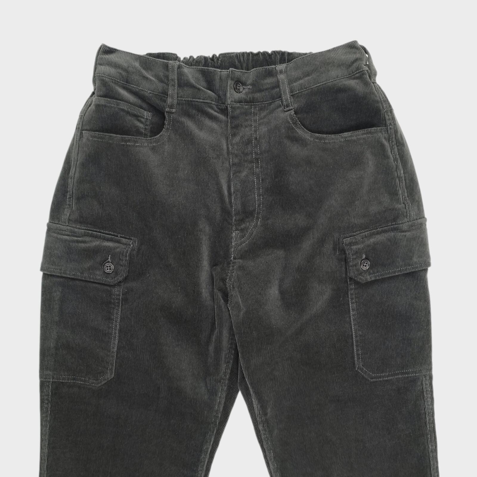 SAGE DE CRET x BEAMS PLUS Men's Grey Corduroy Cargo Trousers
