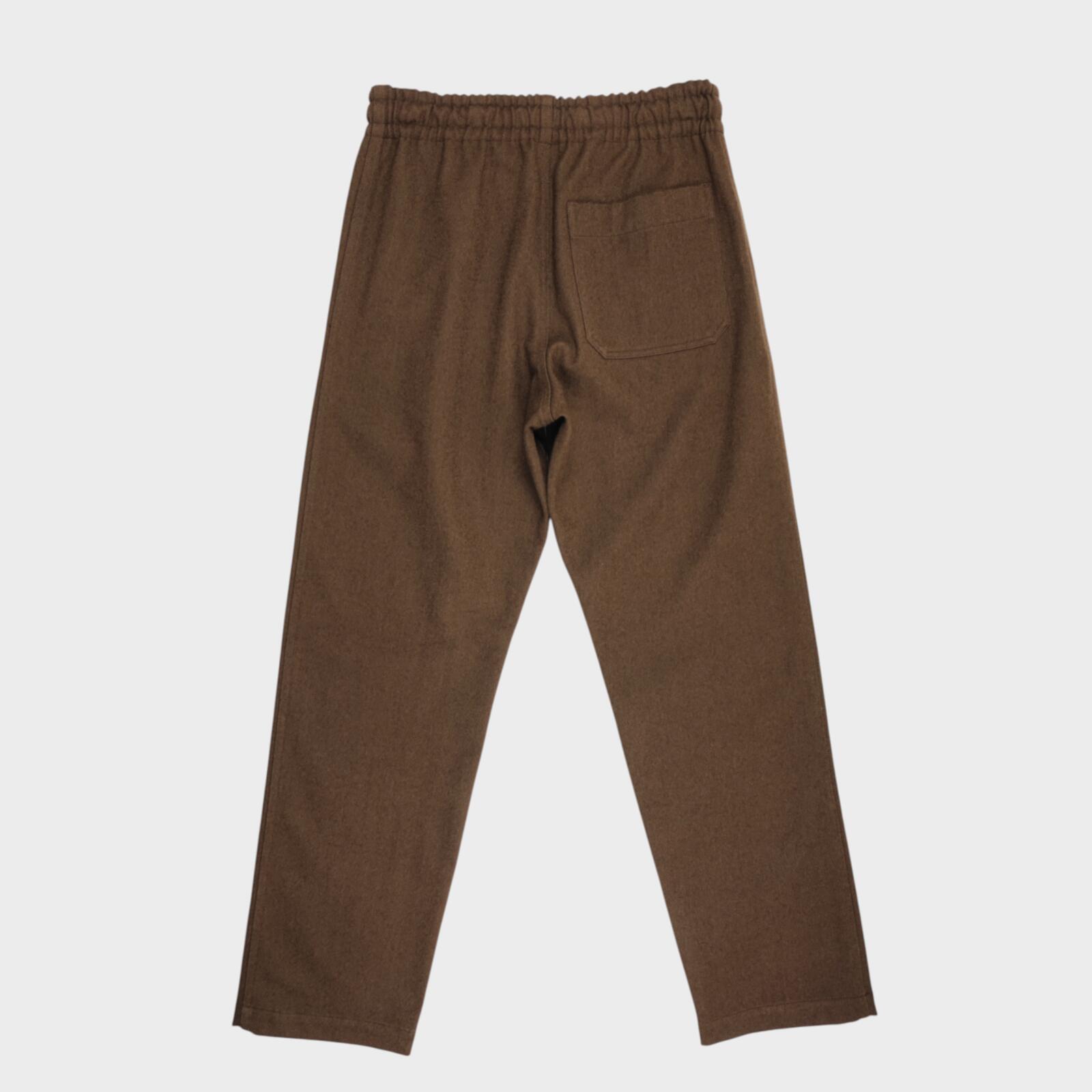 MHL MARGARET HOWELL Men's Khaki Wool Blend Elasticated Trousers