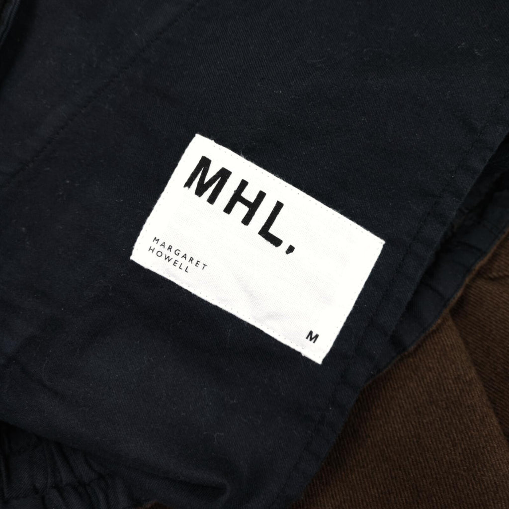 MHL MARGARET HOWELL Men's Khaki Wool Blend Elasticated Trousers
