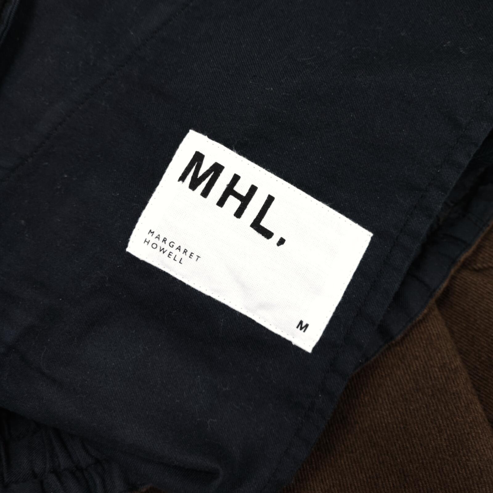 MHL MARGARET HOWELL Men's Khaki Wool Blend Elasticated Trousers