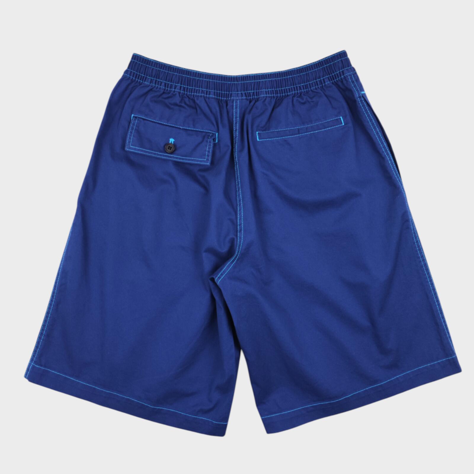MARNI x UNIQLO Men's Blue Cotton Twill Wide Fit Elasticated Shorts