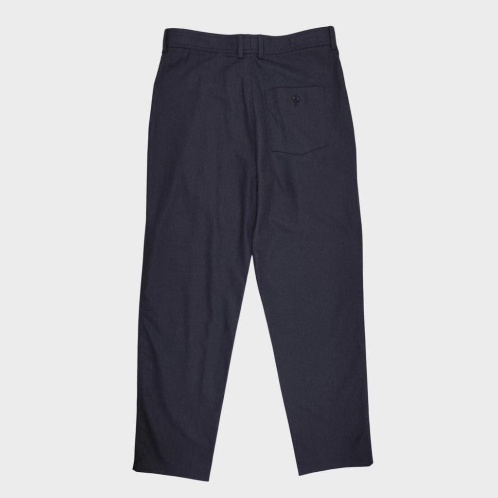 WAX LONDON Men's Dark Grey/Navy Pleated Trousers