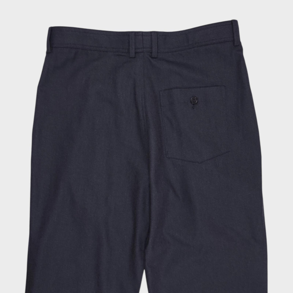 WAX LONDON Men's Dark Grey/Navy Pleated Trousers