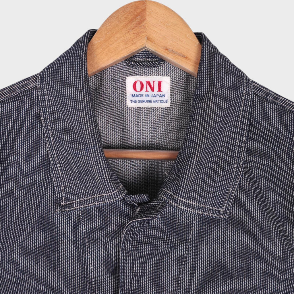 ONI DENIM Men's Made in Japan Pinhed Stripe Chore Jacket