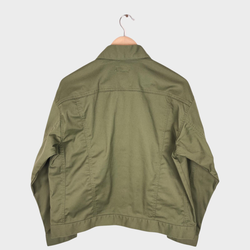 BEAMS Men's Green Cropped Utility Chore Jacket