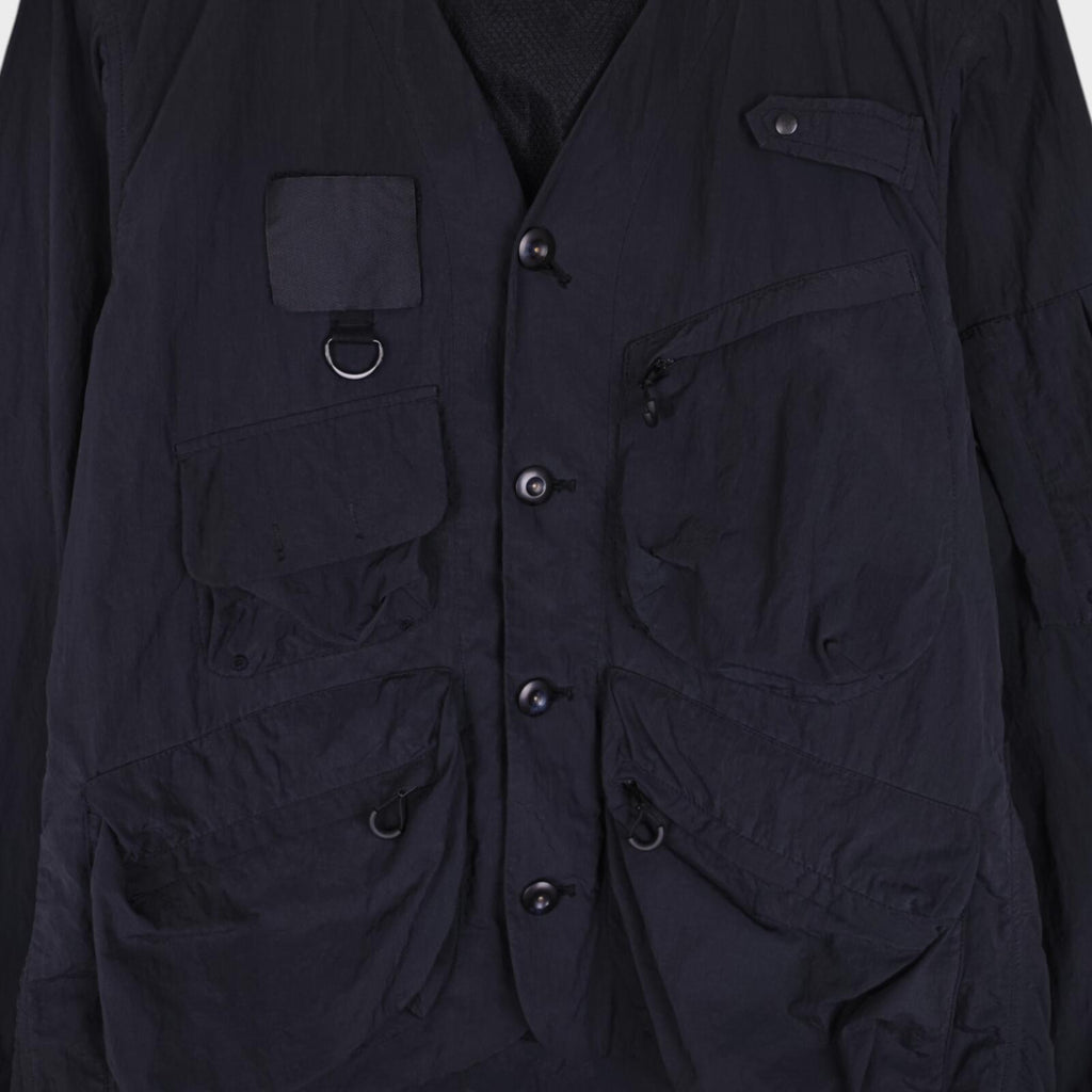 NORBIT BY HIROSHI NOZAWA Men's Navy Blue Nylon Utility Field Parka Jacket
