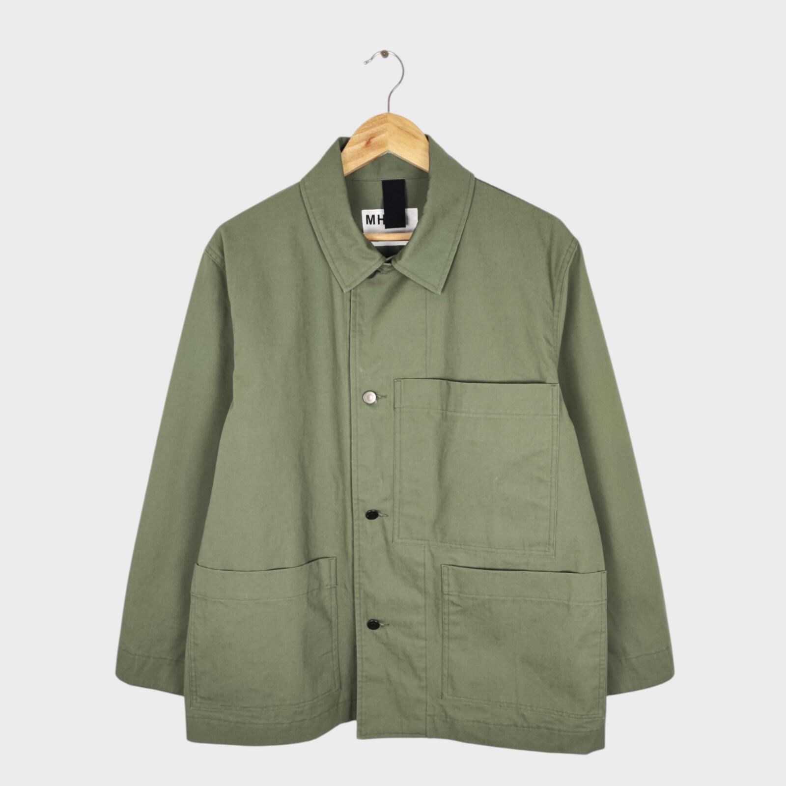MHL MARGARET HOWELL Men's Light Green Heavyweight Cotton Chore Jacket