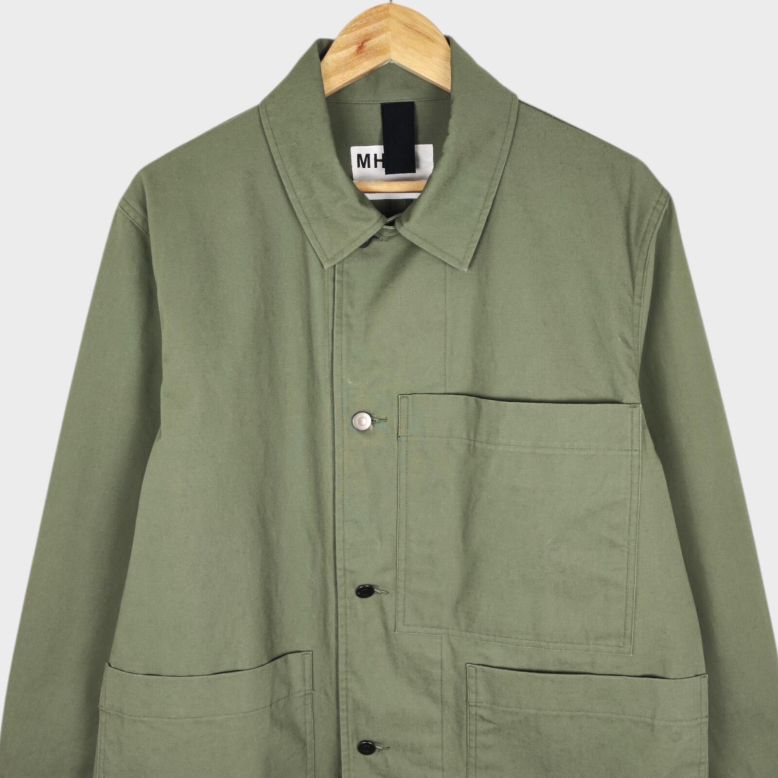 MHL MARGARET HOWELL Men's Light Green Heavyweight Cotton Chore Jacket