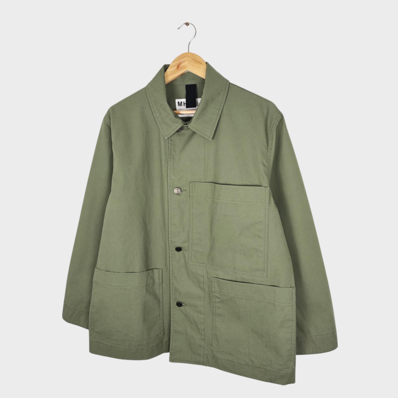 MHL MARGARET HOWELL Men's Light Green Heavyweight Cotton Chore Jacket
