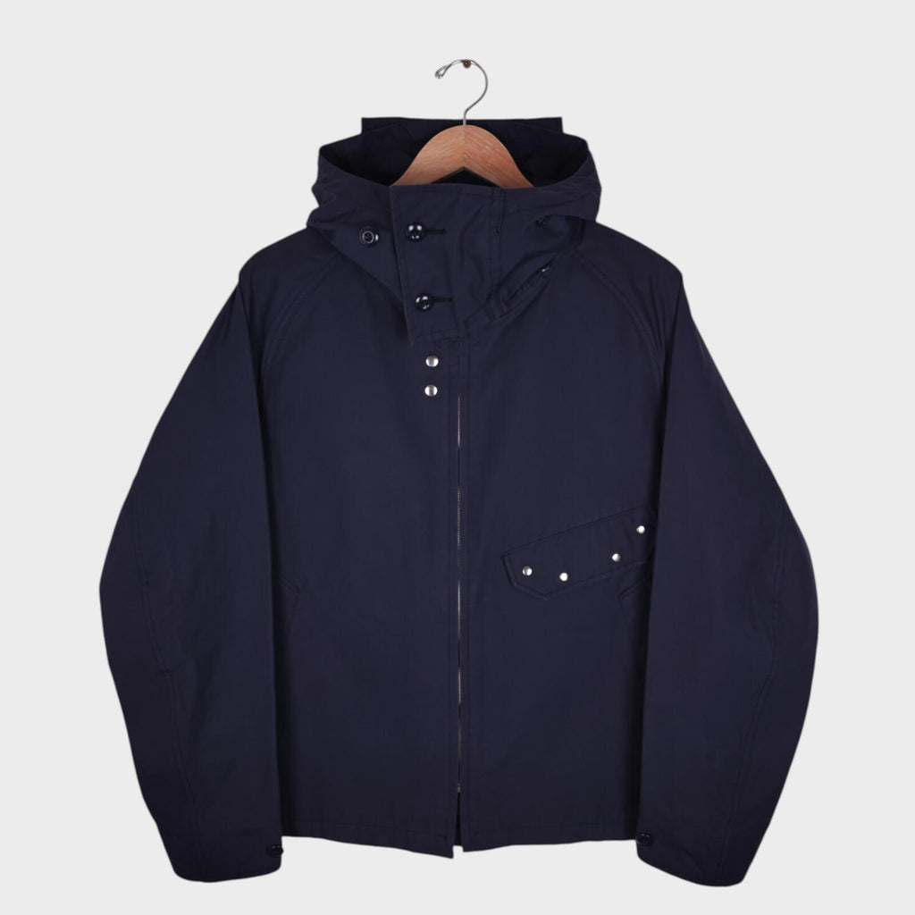 SOUNDMAN Men's Made in Japan Navy Blue Cotton Military Parka Jacket