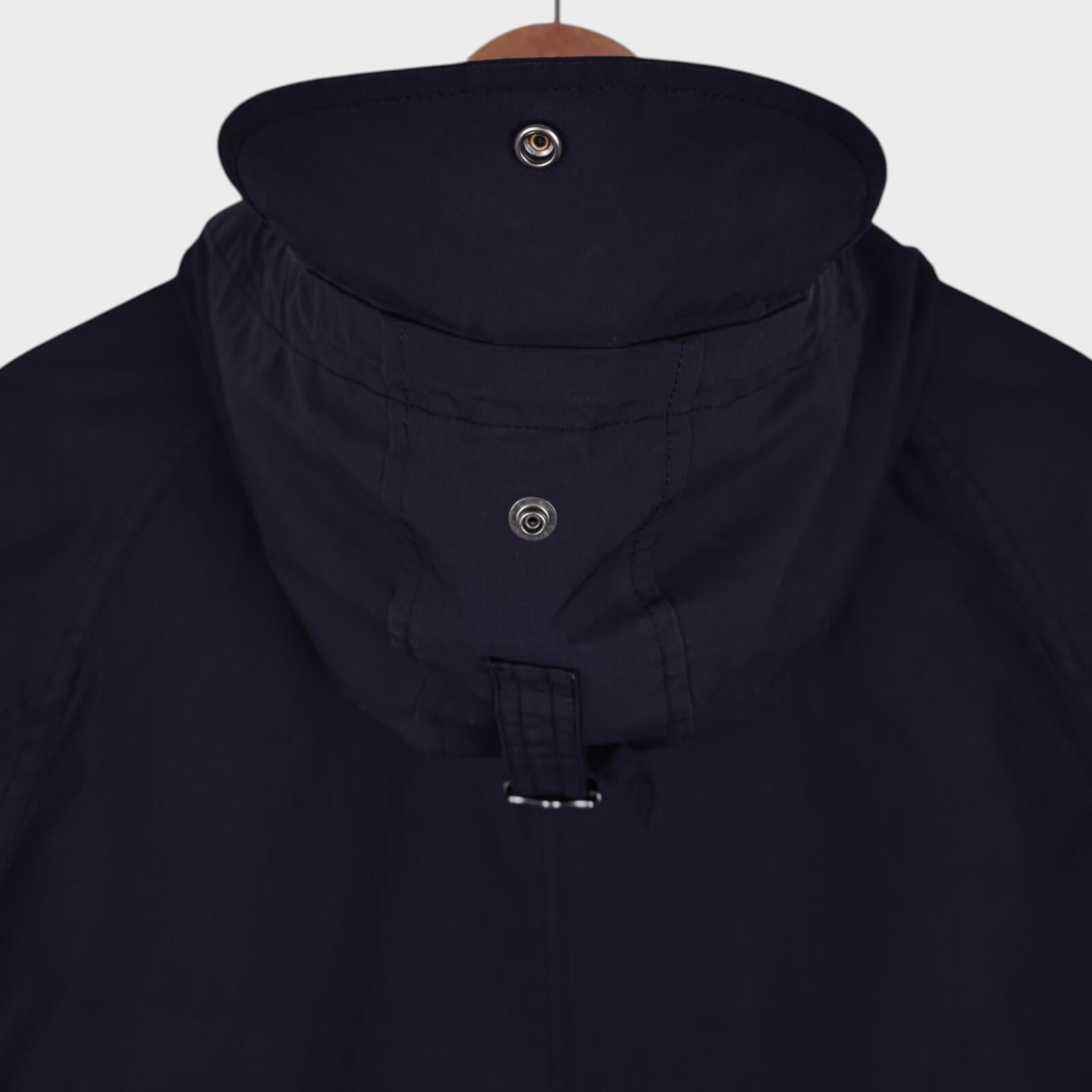 SOUNDMAN Men's Made in Japan Navy Blue Cotton Military Parka Jacket