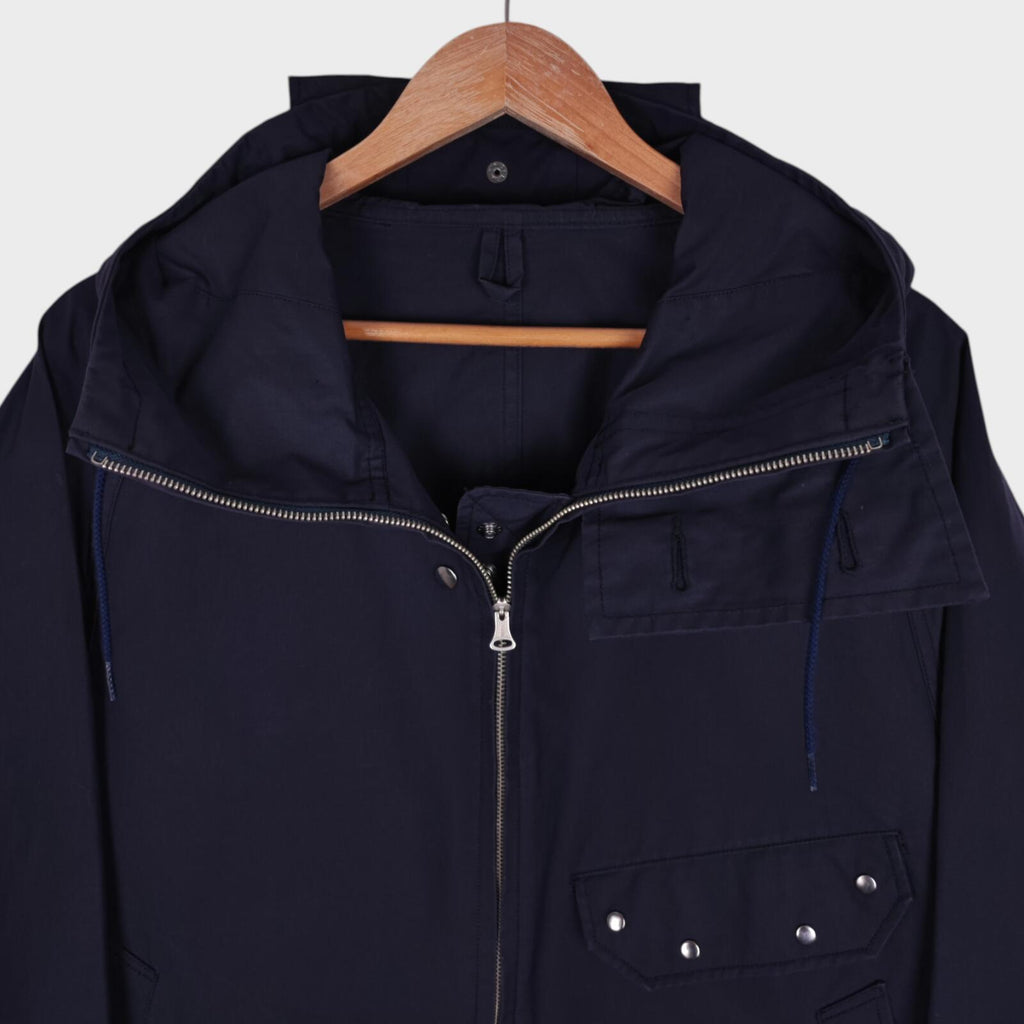 SOUNDMAN Men's Made in Japan Navy Blue Cotton Military Parka Jacket