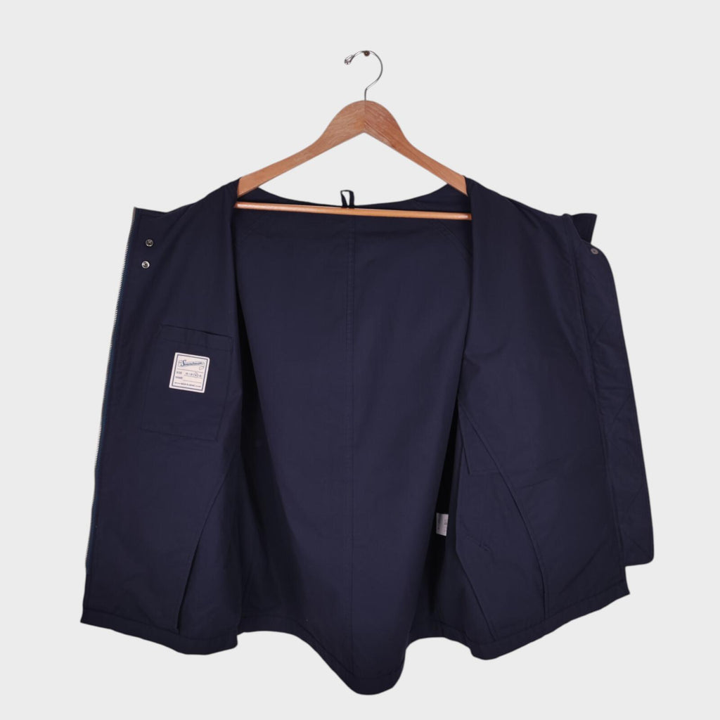 SOUNDMAN Men's Made in Japan Navy Blue Cotton Military Parka Jacket