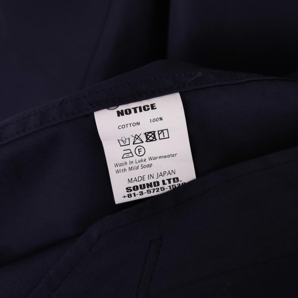SOUNDMAN Men's Made in Japan Navy Blue Cotton Military Parka Jacket