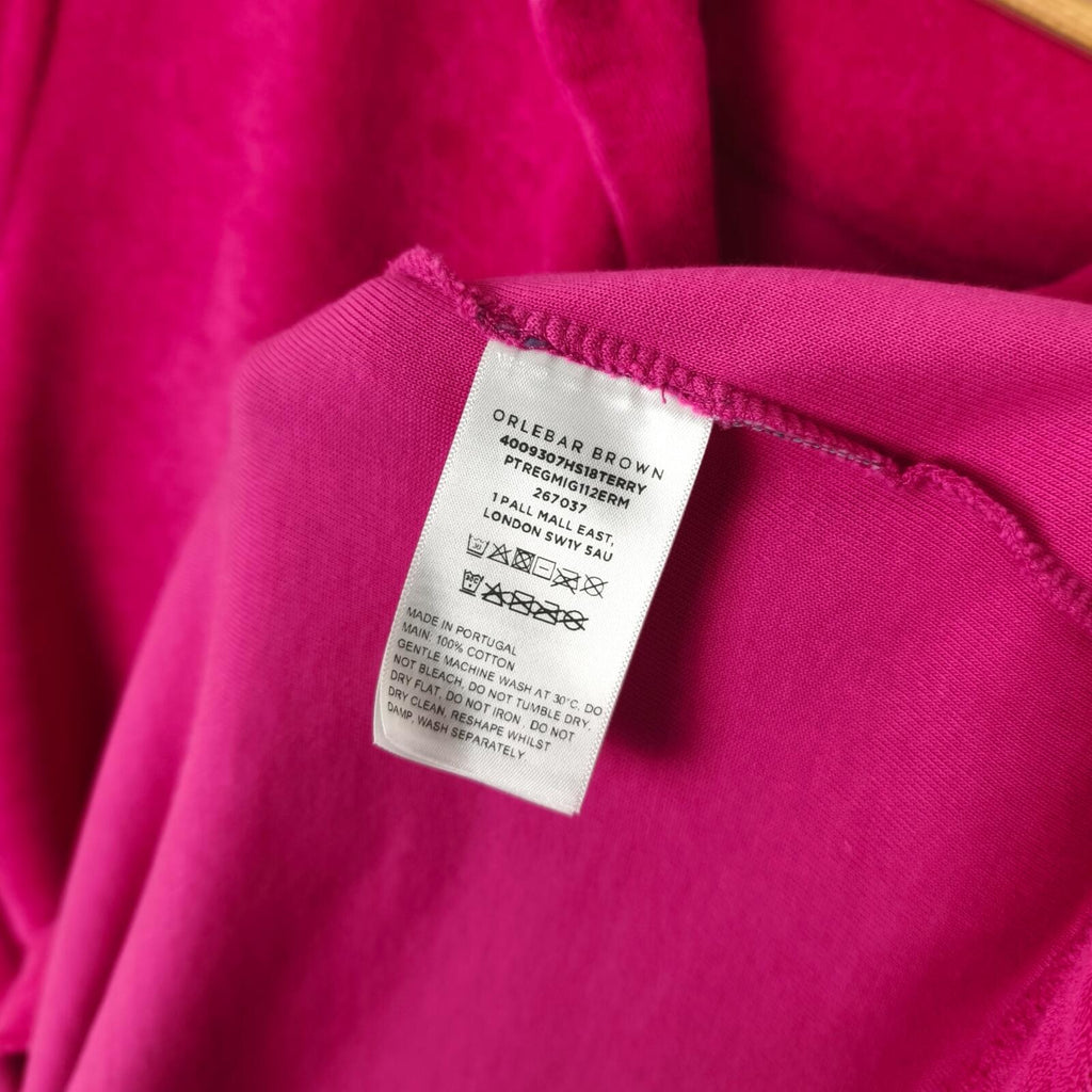 ORLEBAR BROWN Men's Hot Pink Terry Towelling Polo Shirt
