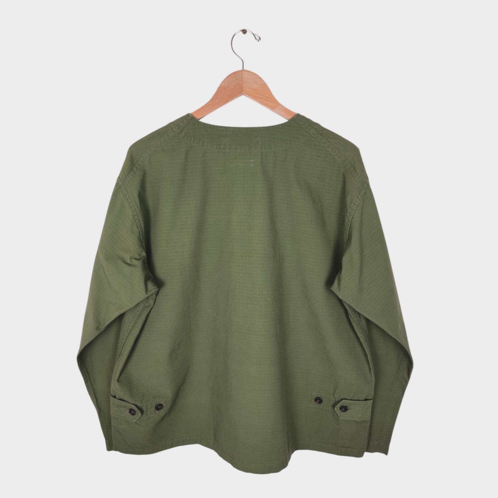 ENGINEERED GARMENTS Men's Green Made in USA Ripstop Cotton Cardigan Jacket