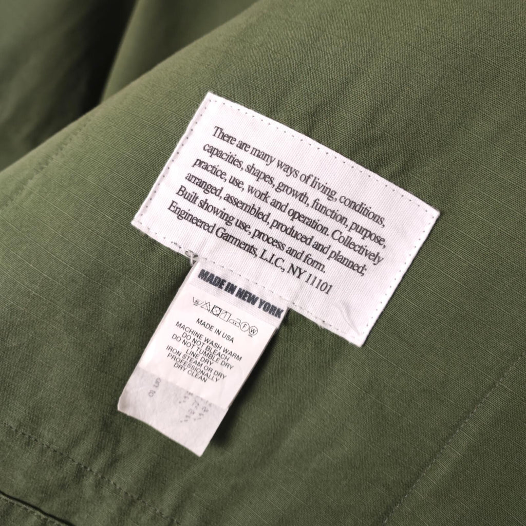 ENGINEERED GARMENTS Men's Green Made in USA Ripstop Cotton Cardigan Jacket