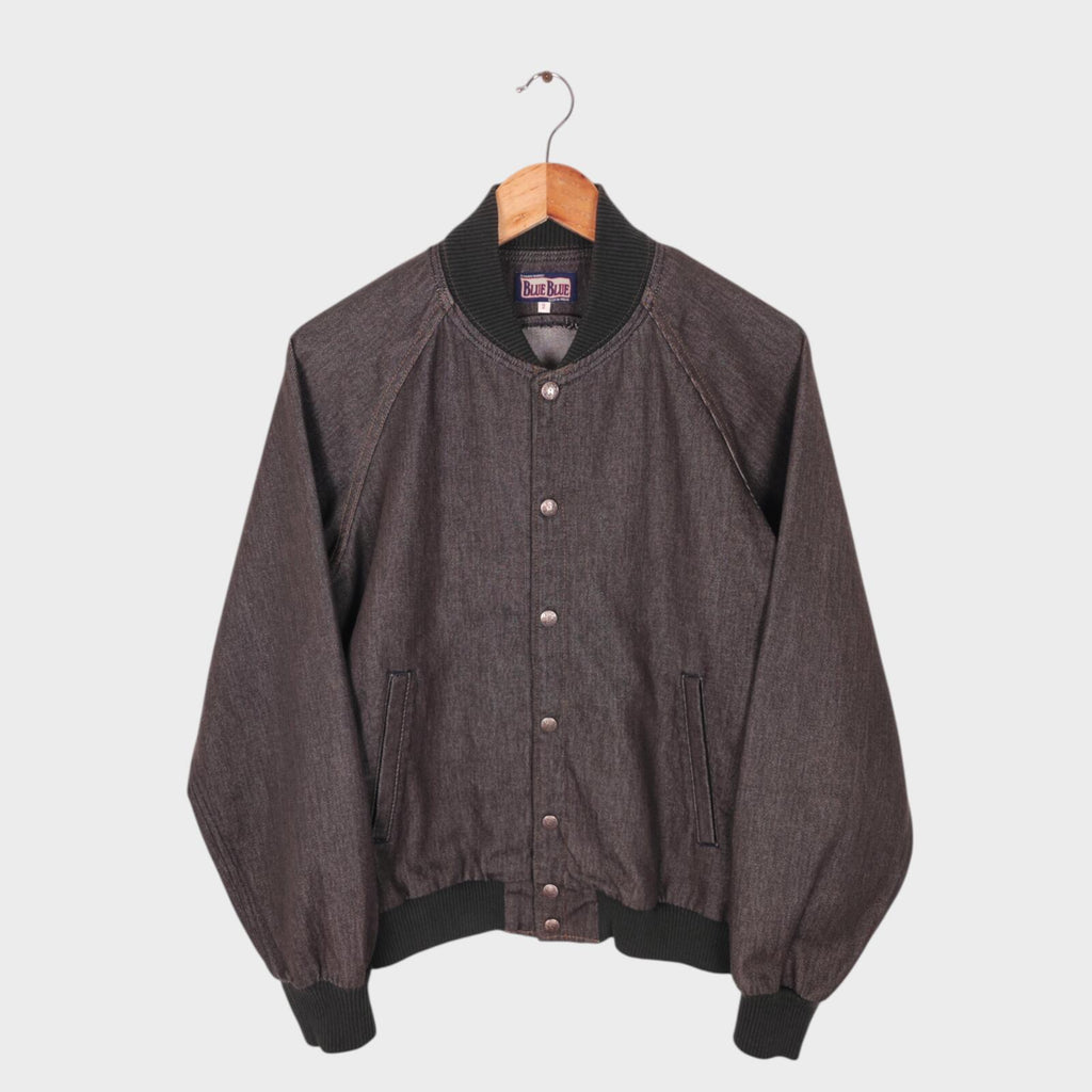 BLUE BLUE JAPAN Men's Made in Japan Brown Denim Bomber Jacket