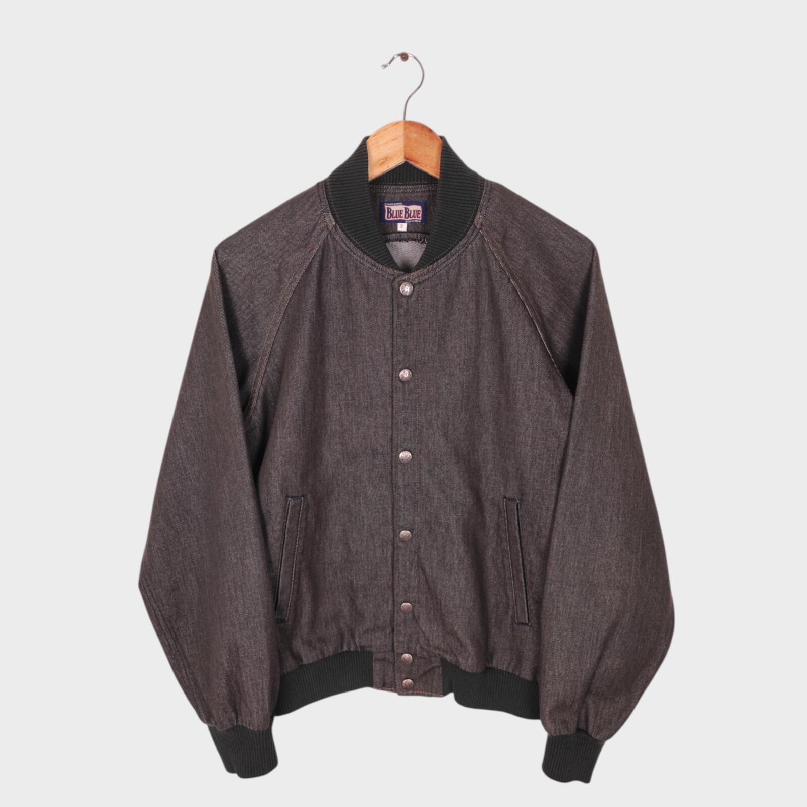 BLUE BLUE JAPAN Men's Made in Japan Brown Denim Bomber Jacket