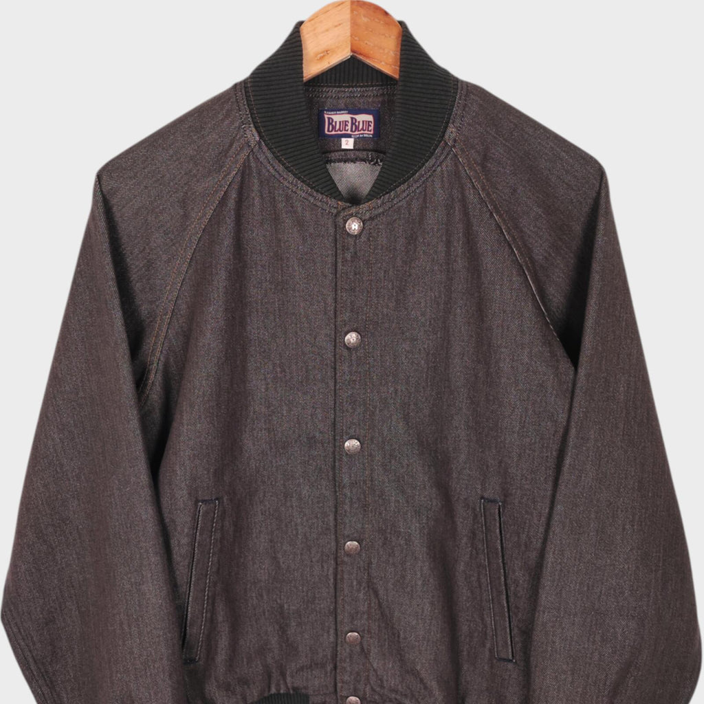 BLUE BLUE JAPAN Men's Made in Japan Brown Denim Bomber Jacket