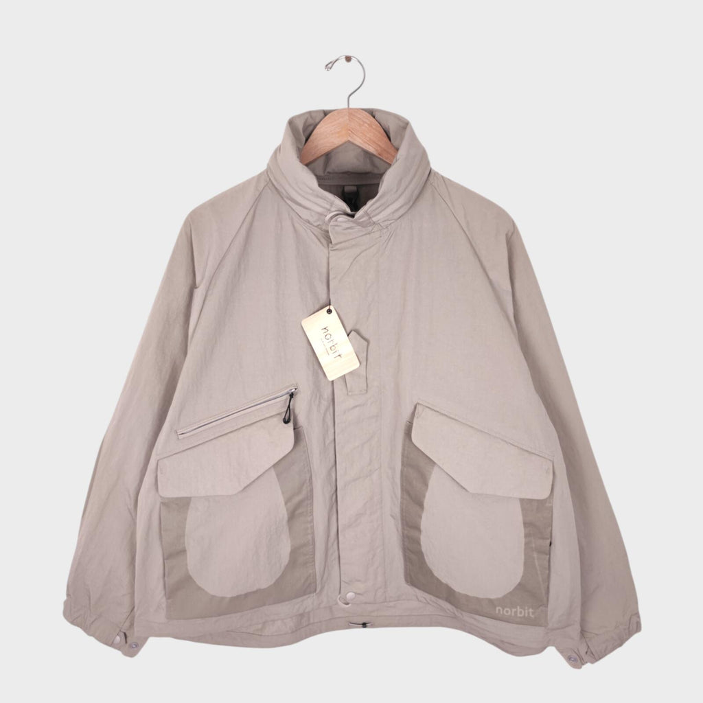 NORBIT BY HIROSHI NOZAWA Men's Grey Field Track Parka Jacket