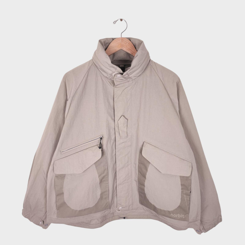 NORBIT BY HIROSHI NOZAWA Men's Grey Field Track Parka Jacket