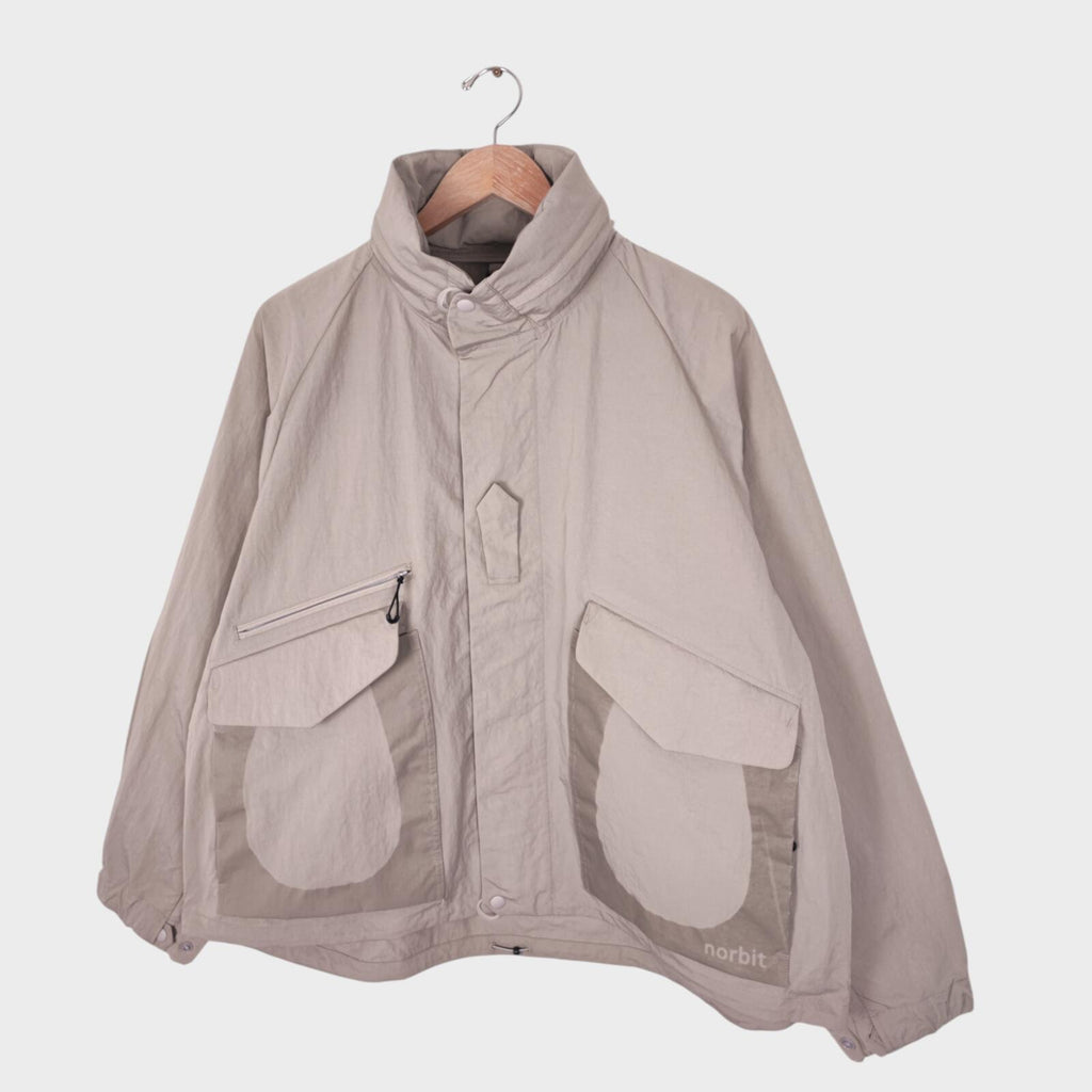 NORBIT BY HIROSHI NOZAWA Men's Grey Field Track Parka Jacket
