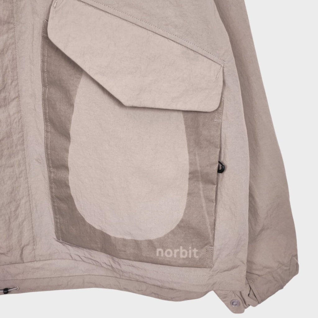 NORBIT BY HIROSHI NOZAWA Men's Grey Field Track Parka Jacket