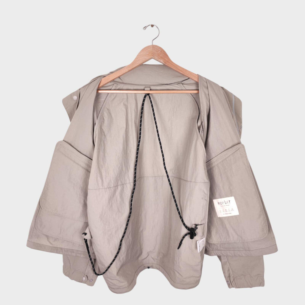 NORBIT BY HIROSHI NOZAWA Men's Grey Field Track Parka Jacket