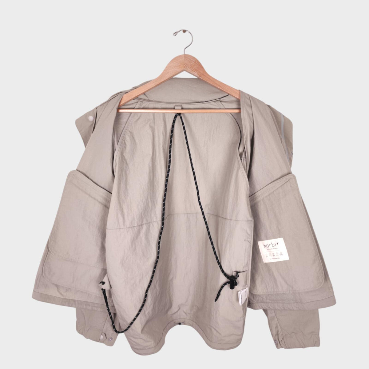 NORBIT BY HIROSHI NOZAWA Men's Grey Field Track Parka Jacket