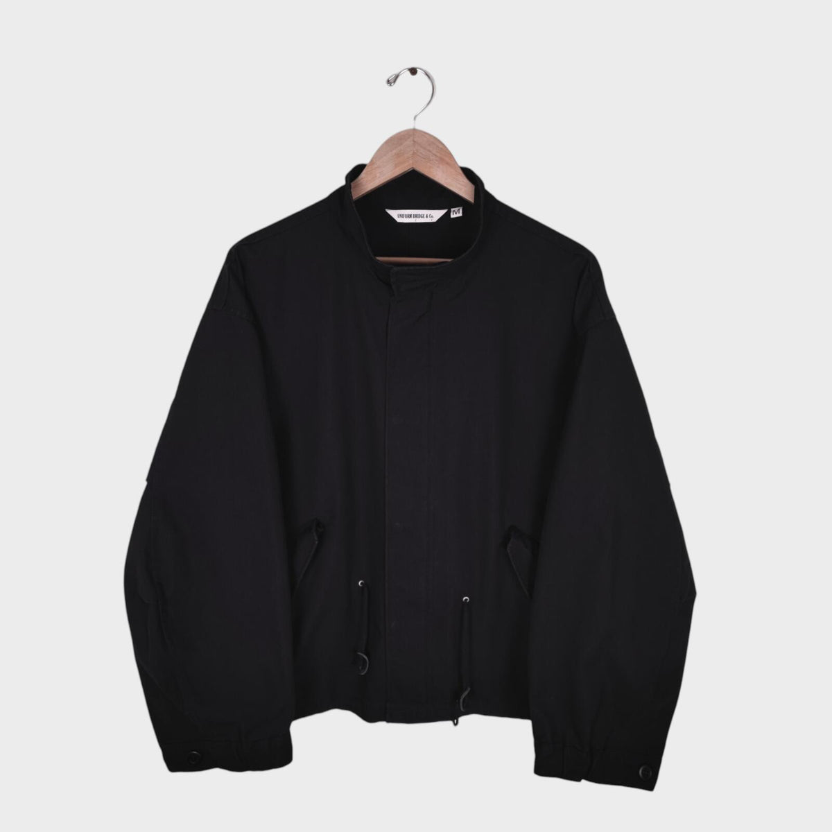 UNIFORM BRIDGE Men's Black Oversized Fit M65 Fishtail Jacket